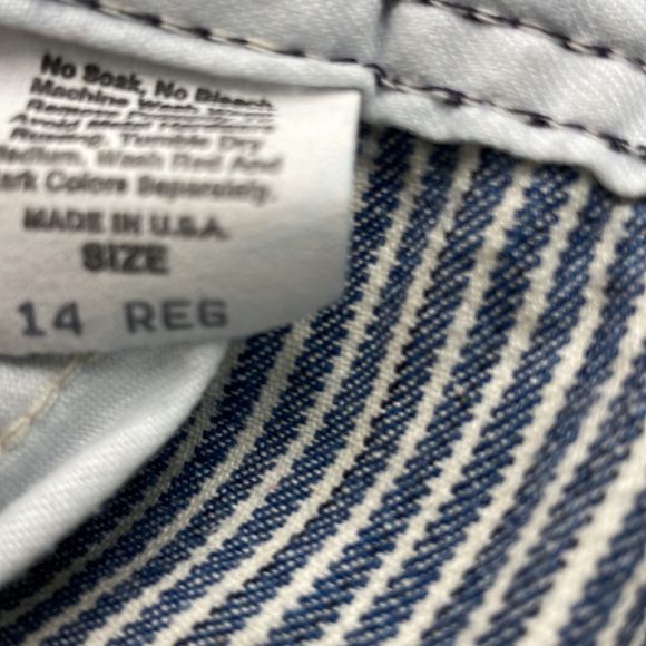 OshKosh b’Gosh railroad striped overalls boys sz 14 - Picture 8 of 9